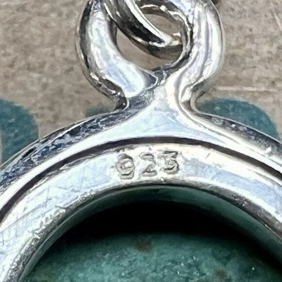 Sundance $188 NEW 1.5” Green Turquoise Sterling Silver Handmade Oval Earrings - Picture 7 of 11